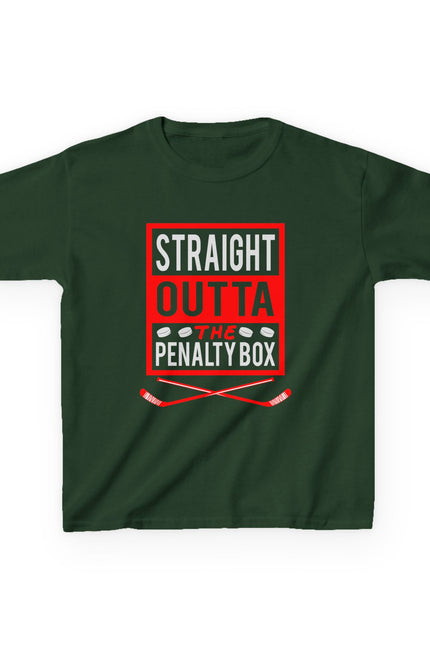 Kids T-Shirt — "Straight Outta the Penalty Box" Hockey Tee
