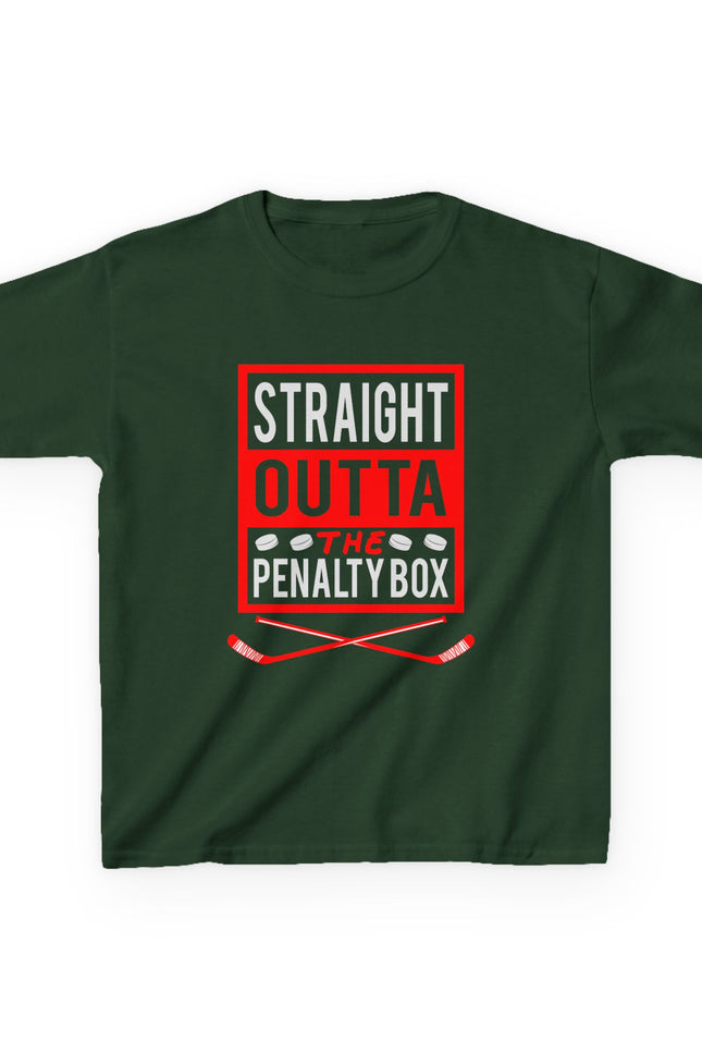 Kids T-Shirt — "Straight Outta the Penalty Box" Hockey Tee