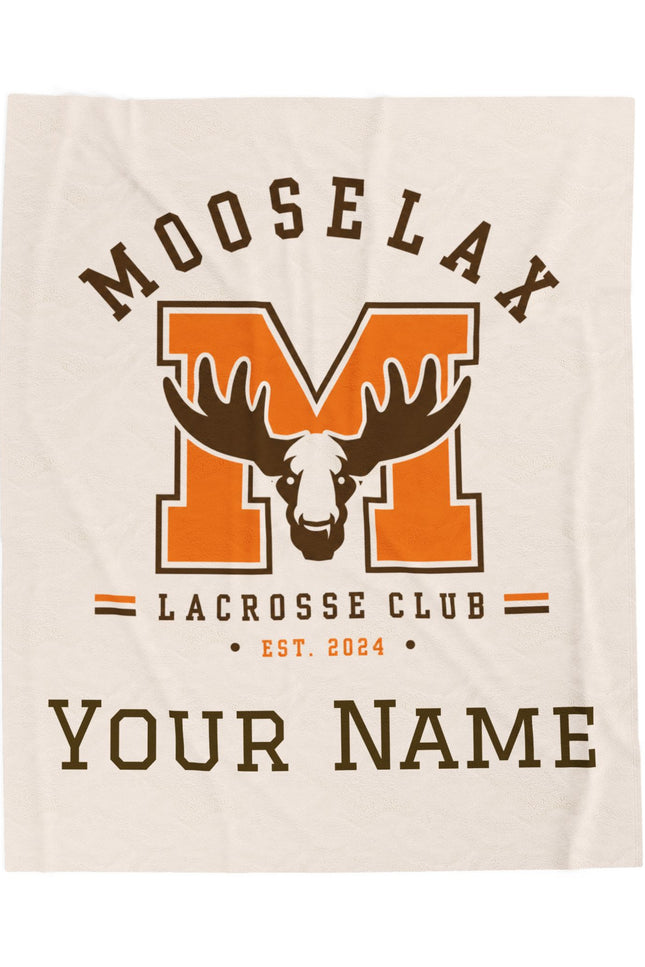 Personalized MooseLax Lacrosse Club Velveteen Plush Blanket