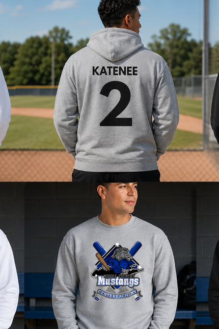 Middle Country Mustangs Baseball Jersey Tee