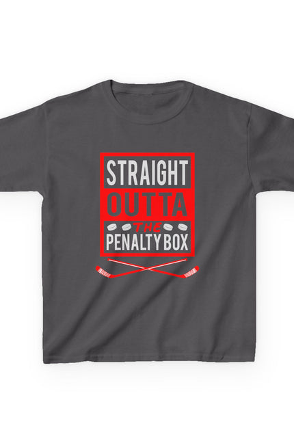 Kids T-Shirt — "Straight Outta the Penalty Box" Hockey Tee