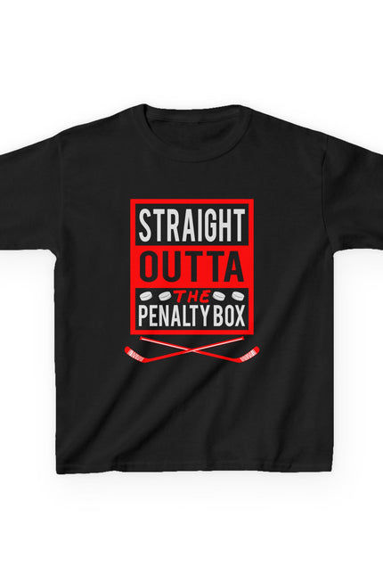 Kids T-Shirt — "Straight Outta the Penalty Box" Hockey Tee
