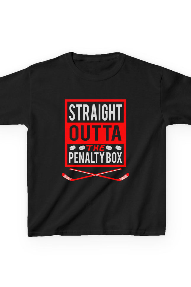 Kids T-Shirt — "Straight Outta the Penalty Box" Hockey Tee