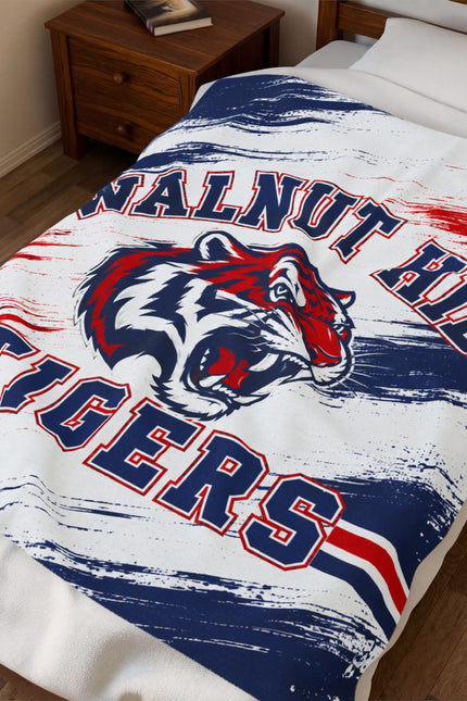 Walnuthill Tigers Personalized Plush Blanket