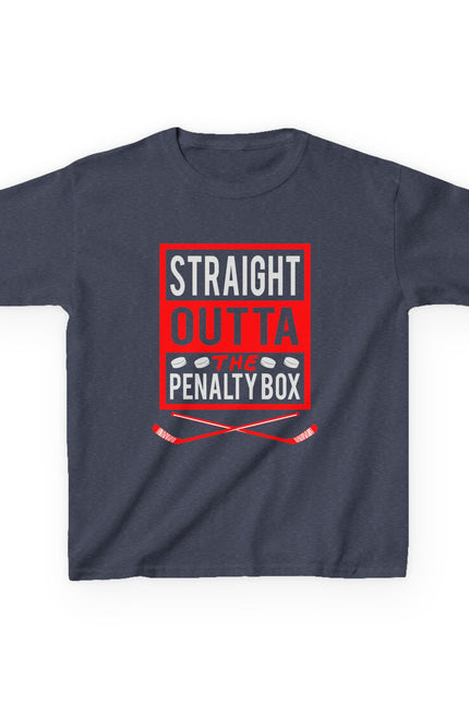 Kids T-Shirt — "Straight Outta the Penalty Box" Hockey Tee