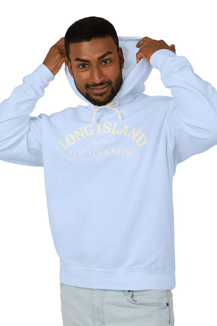 Long Island Vintage Cream Hoodie — Lightweight Unisex Hooded Sweatshirt