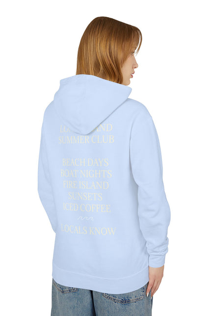 Long Island Vintage Cream Hoodie — Lightweight Unisex Hooded Sweatshirt