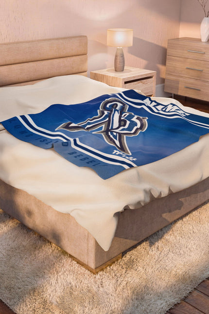 Long Island Rebels Personalized Velveteen Plush Blanket