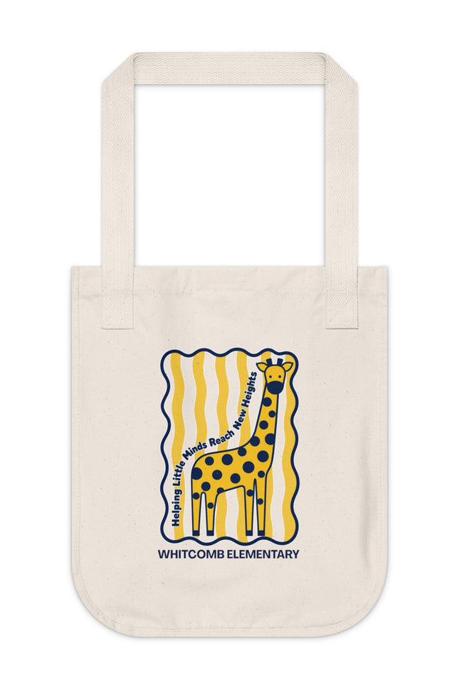 Whitcomb Elementary Giraffe Canvas Tote — School Spirit Organic Tote Bag