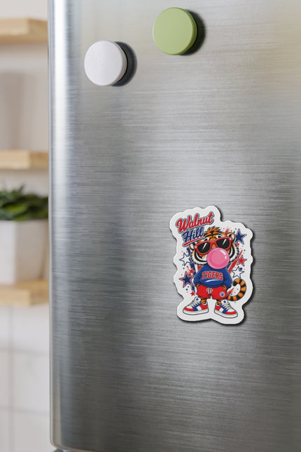 Walnut Hill Tigers Tiger Mascot Die-Cut Magnet — Bubblegum & Sunglasses School Spirit