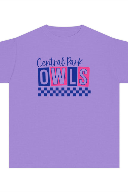Central Park Owls Retro Checkerboard Design