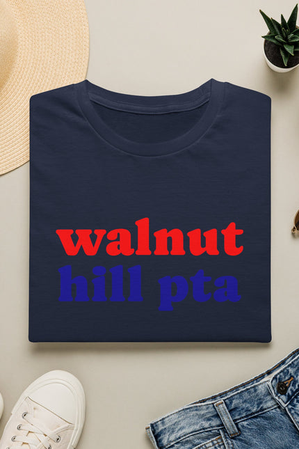 Walnut Hill PTA Shirt — Retro Red & Blue School Spirit Tee