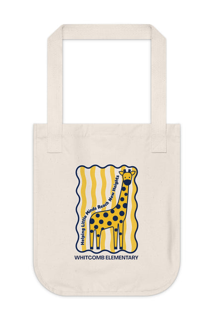 Whitcomb Elementary Giraffe Canvas Tote — School Spirit Organic Tote Bag
