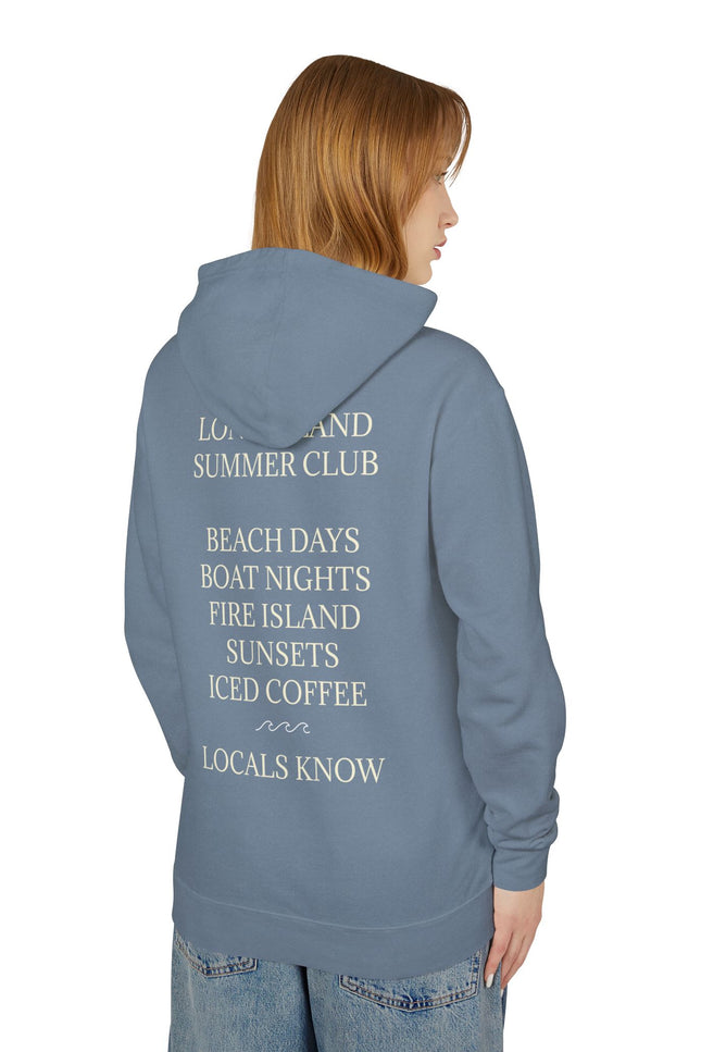 Long Island Vintage Cream Hoodie — Lightweight Unisex Hooded Sweatshirt