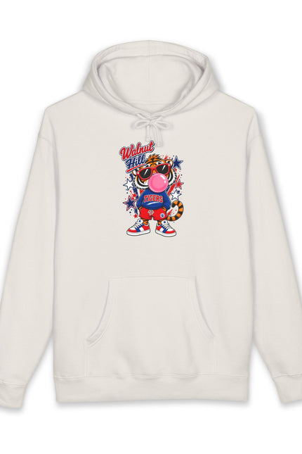 Walnut Hill Retro Cartoon Bubblegum Mascot Graphic Hooded Sweatshirt