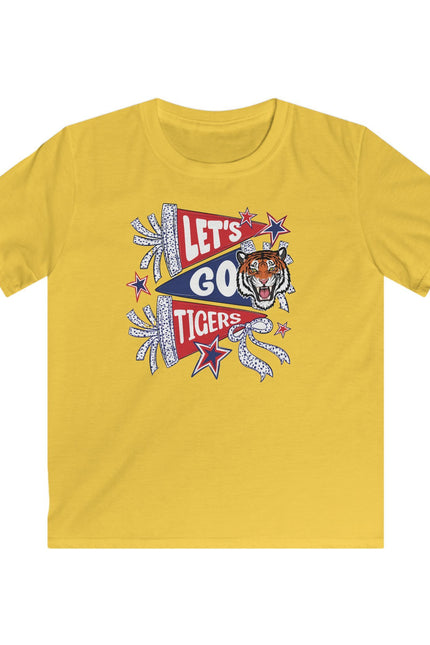 Let’s Go Tigers Kids Tee – Youth Football/Baseball Team Spirit Shirt