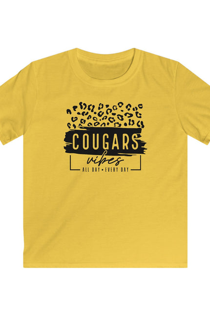 Kids "Cougars Vibes" Leopard Graphic Tee