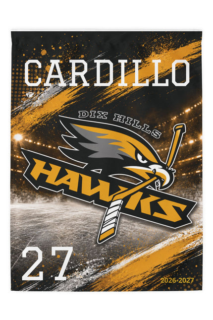Hockey Outdoor Flag — Personalized Name & Number Garden Banner