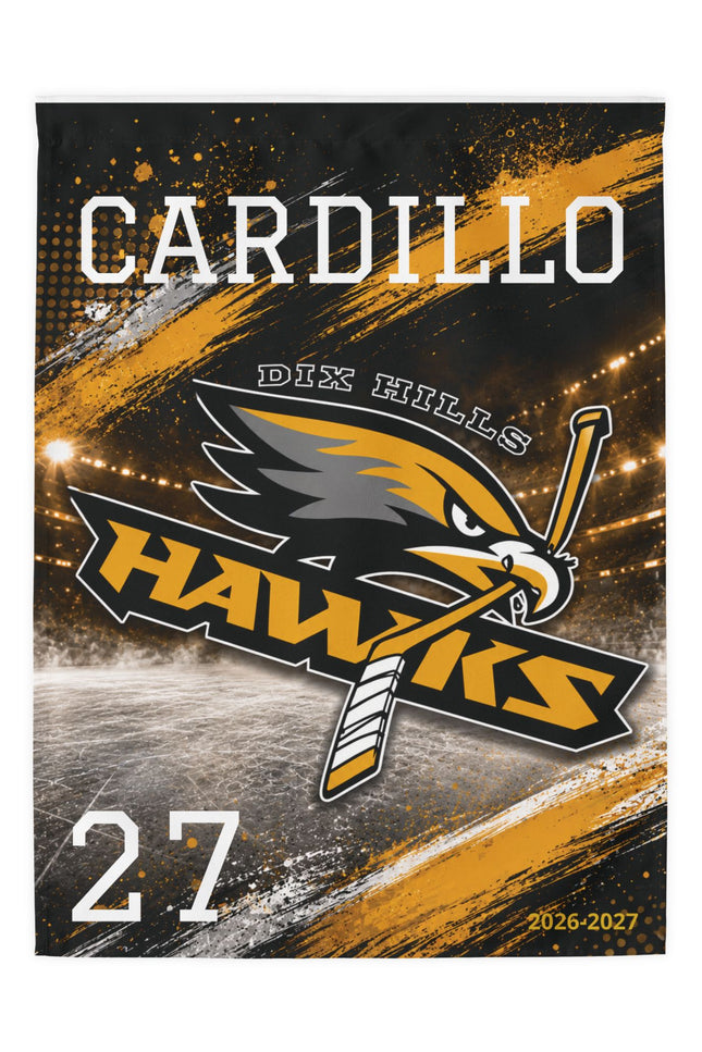 Hockey Outdoor Flag — Personalized Name & Number Garden Banner