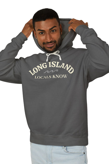 Long Island Vintage Cream Hoodie — Lightweight Unisex Hooded Sweatshirt