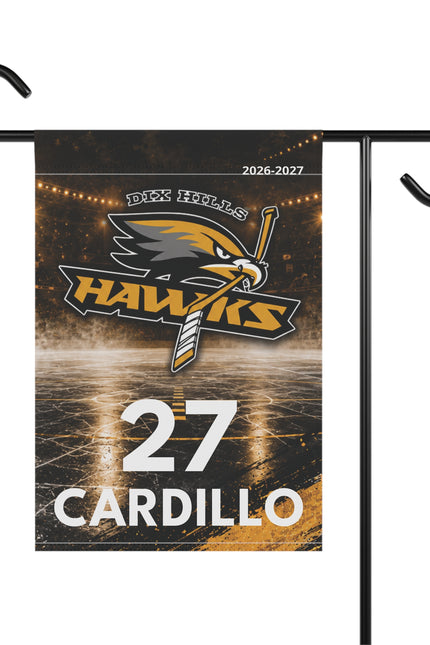 Arena Hockey Garden Flag — Personalized Name & Number Team Banner