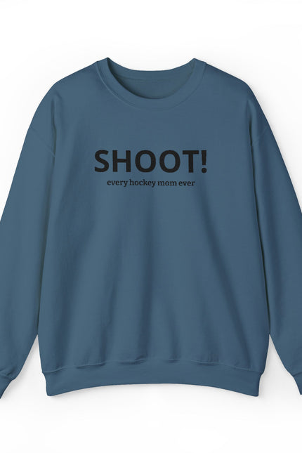 SHOOT! Embroidered Hockey Mom Crewneck