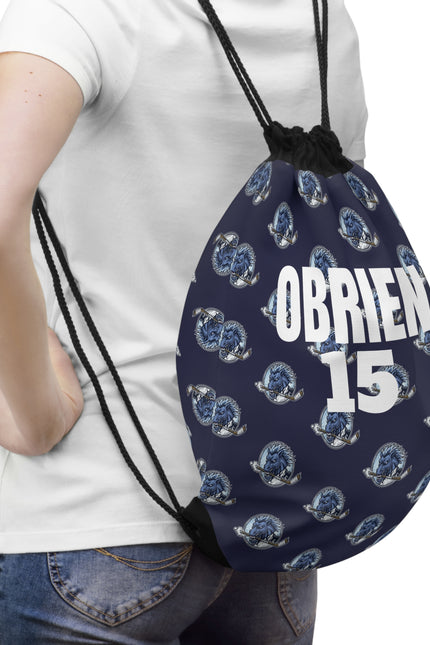 LI Mustangs Hockey Drawstring Bag