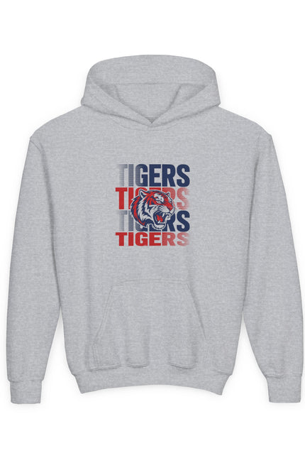 Walnut Hill Youth Tigers Hoodie – Retro Stacked Tigers Graphic