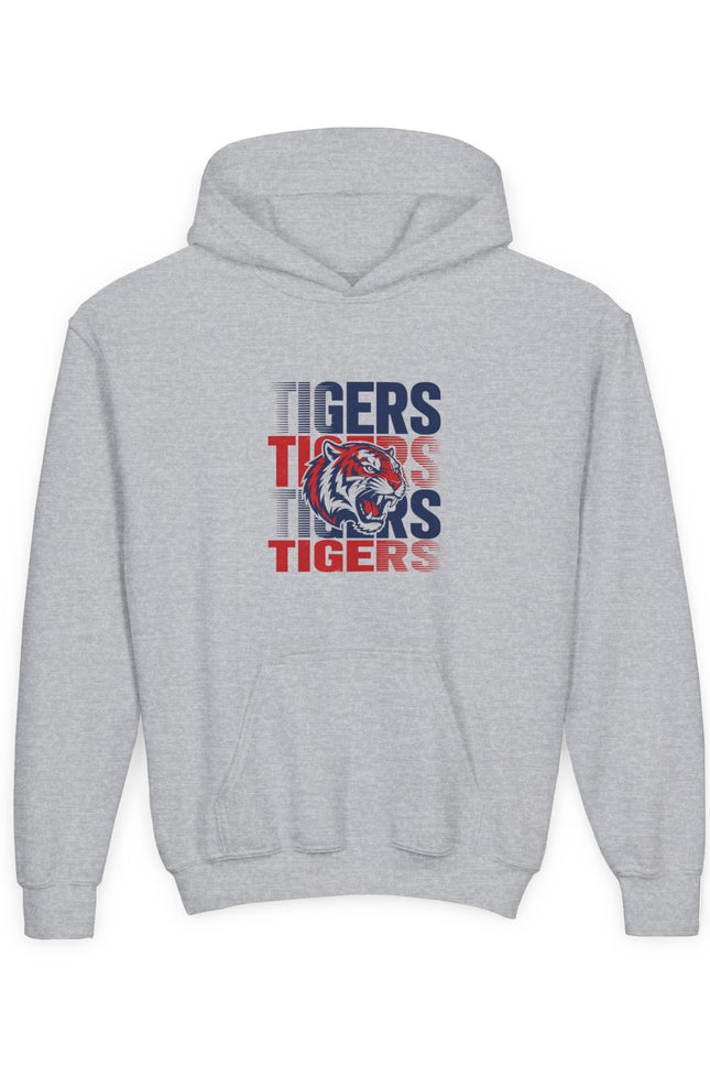 Walnut Hill Youth Tigers Hoodie – Retro Stacked Tigers Graphic