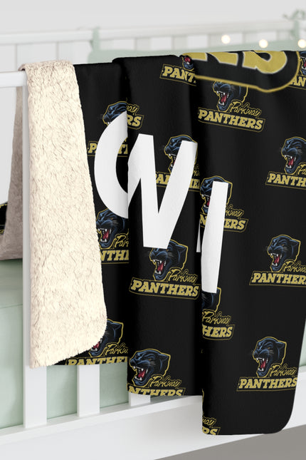 Personalized Parkway Panthers Sherpa Blanket – Custom Name Owen