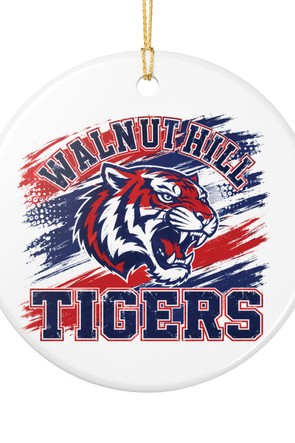 Walnut Hill Tigers Ceramic Ornament — School Spirit Holiday Decoration