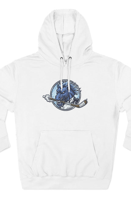 Mustangs Hockey Team Hoodie — Custom Name & Number Fleece Pullover
