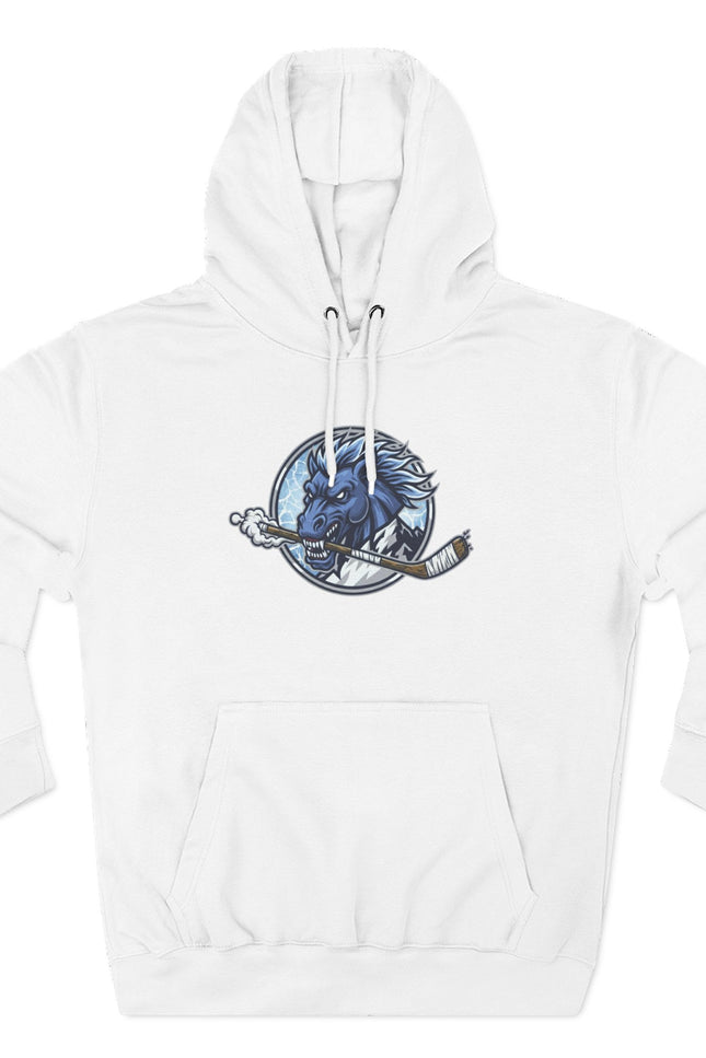 Mustangs Hockey Team Hoodie — Custom Name & Number Fleece Pullover