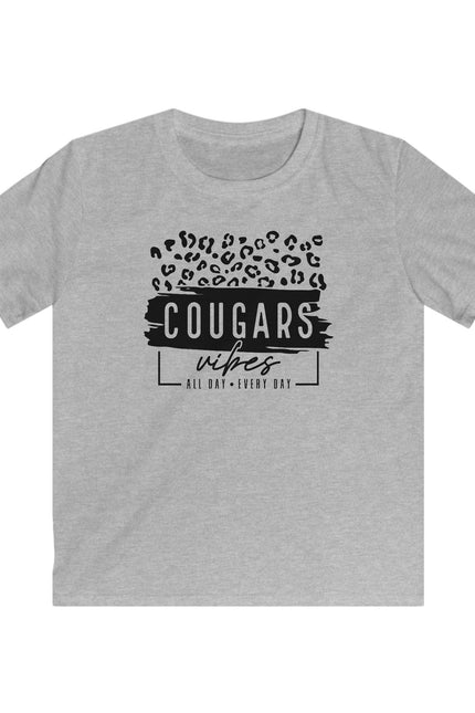 Kids "Cougars Vibes" Leopard Graphic Tee