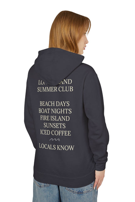 Long Island Vintage Cream Hoodie — Lightweight Unisex Hooded Sweatshirt