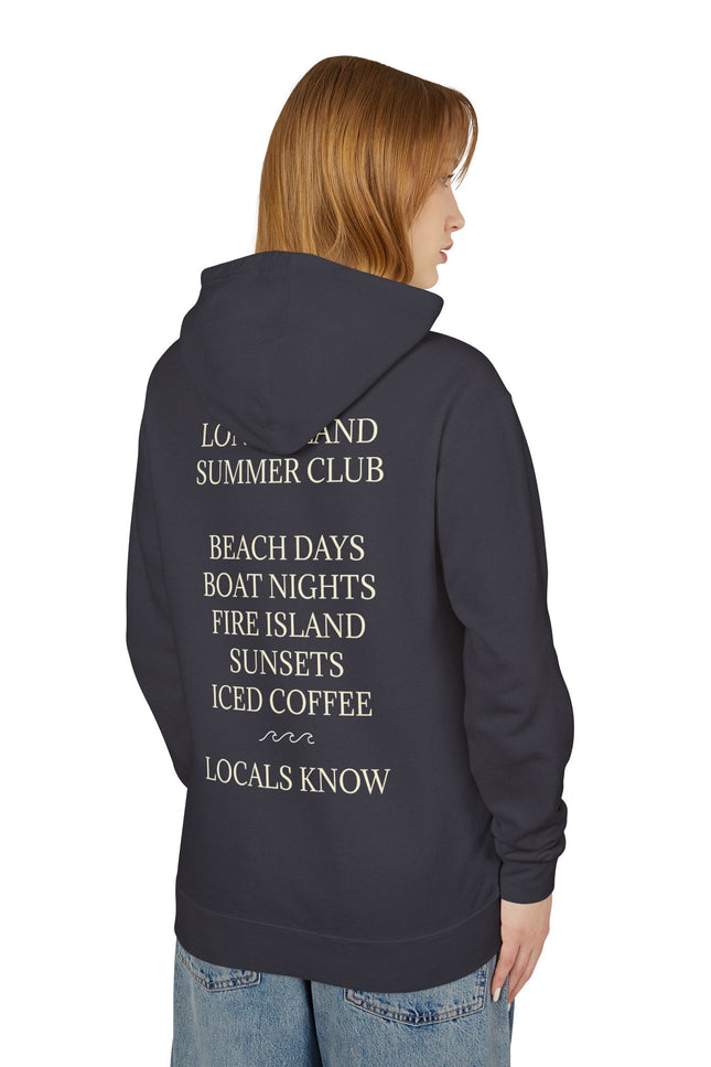 Long Island Vintage Cream Hoodie — Lightweight Unisex Hooded Sweatshirt