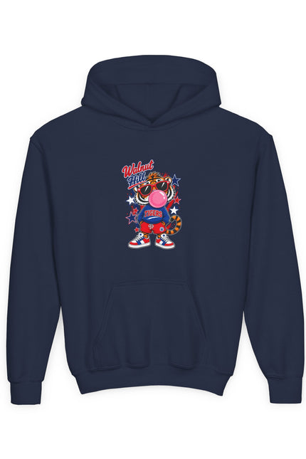 Youth Hoodie — Vintage Cartoon Bubble Gum Character Graphic