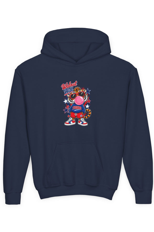 Youth Hoodie — Vintage Cartoon Bubble Gum Character Graphic