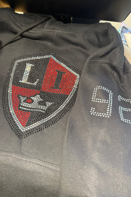 Royal Rhinestone Hockey Hoodie