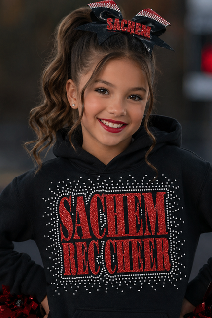 Sachem Rec Cheer Vinyl & Rhinestone Hoodie