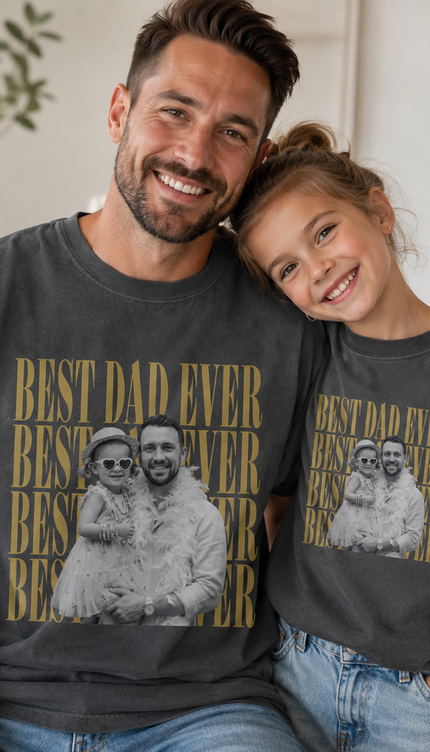 Custom Father’s Day Photo Shirt – Best Dad Ever Tee