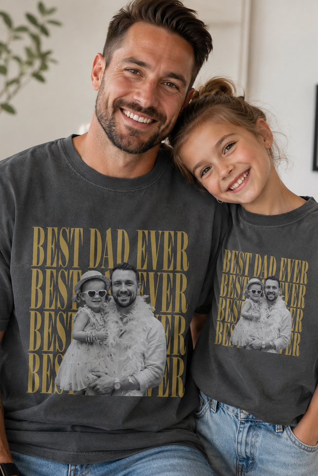 Custom Father’s Day Photo Shirt – Best Dad Ever Tee