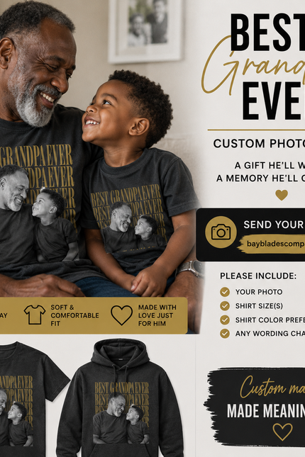 Custom Father’s Day Photo Shirt – Best Grandpa