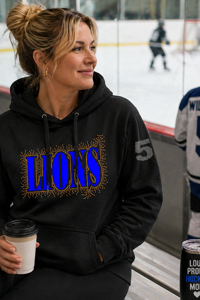LIONS Glitter & Rhinestones Hoodie