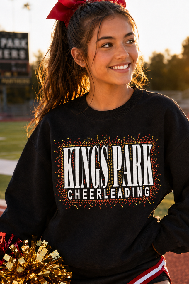 Kings Park Cheerleading Vinyl & Rhinestone Shirt