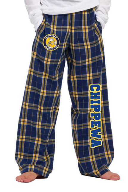 Chippewa Navy and Gold PJ Pants Youth