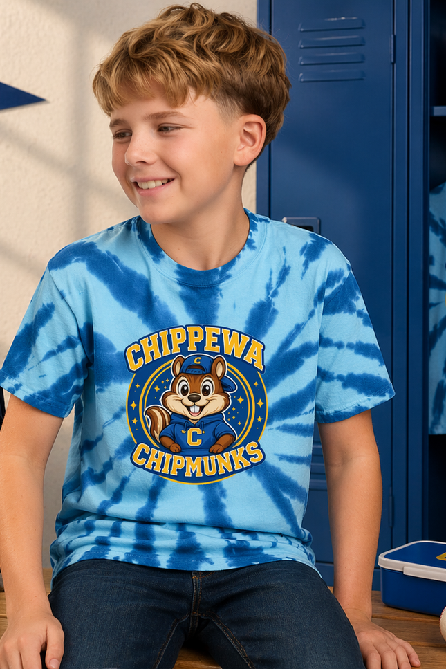 Tie Dye Chipmunk Mascot Shirt