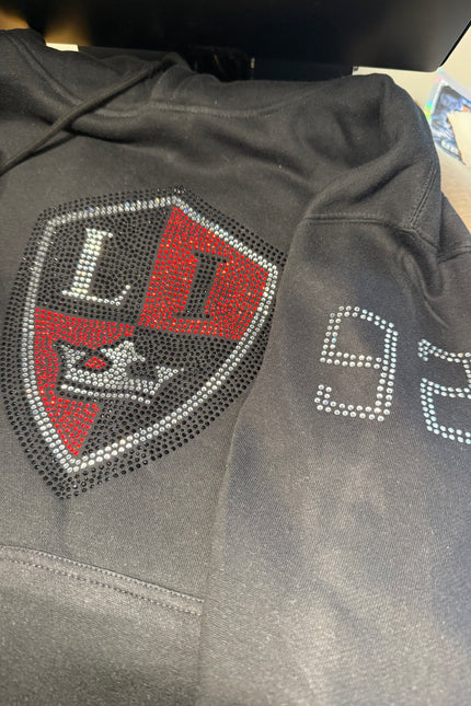 Royal Rhinestone Hockey Hoodie