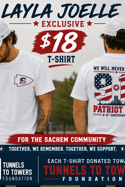 Sachem Patriot Day 9/11 Memorial T-Shirt | Layla Joelle Exclusive