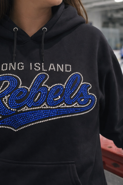 Script Rebel Rhinestone Hockey Hoodie